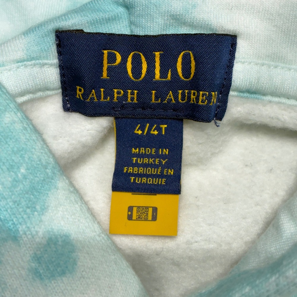 Polo Ralph Lauren Sweatshirt Hoodie Boys‎ Sz.4T Tie Dye Fisherman Polo Bear Prep - Picture 4 of 12